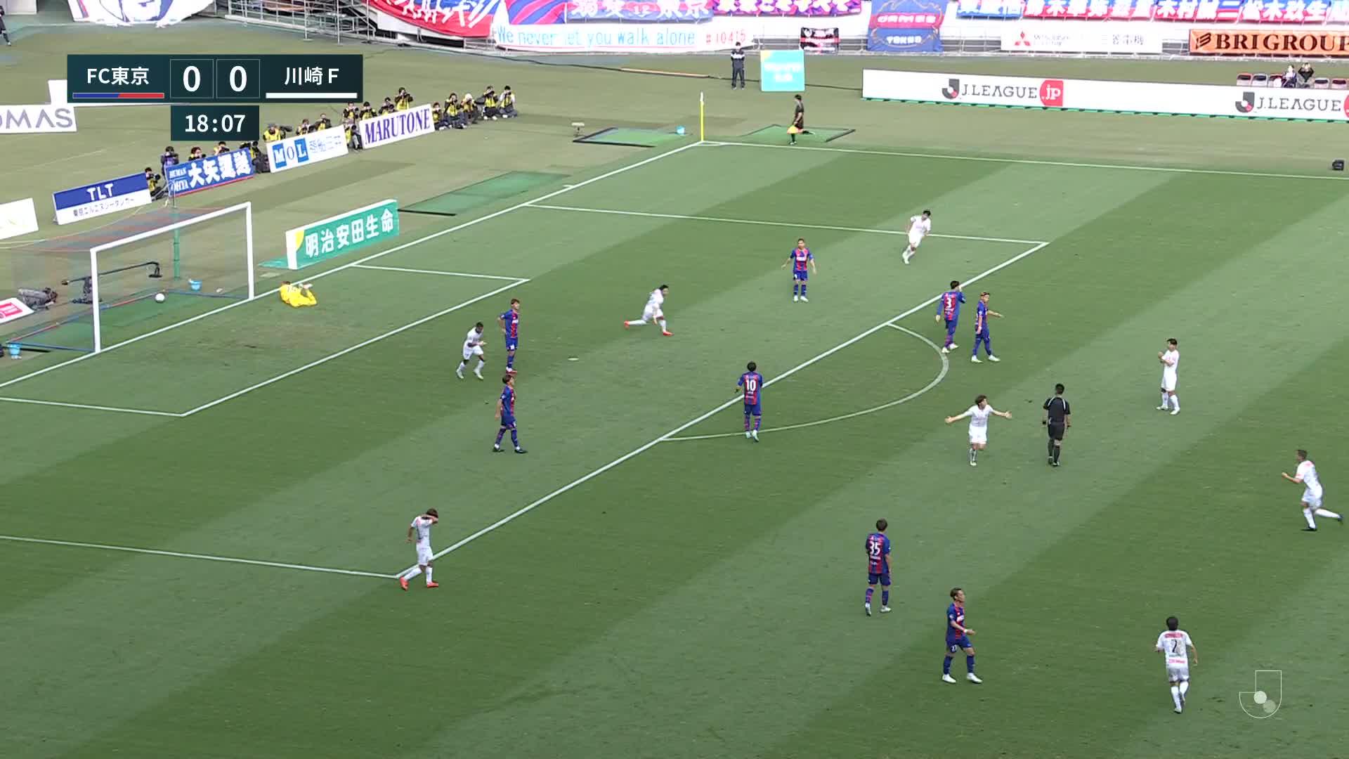 0 - 1 Goal by Yasuto WAKIZAKA | F.C.Tokyo VS Kawasaki Frontale | 2022 MEIJI YASUDA J1 LEAGUE Matchweek 34