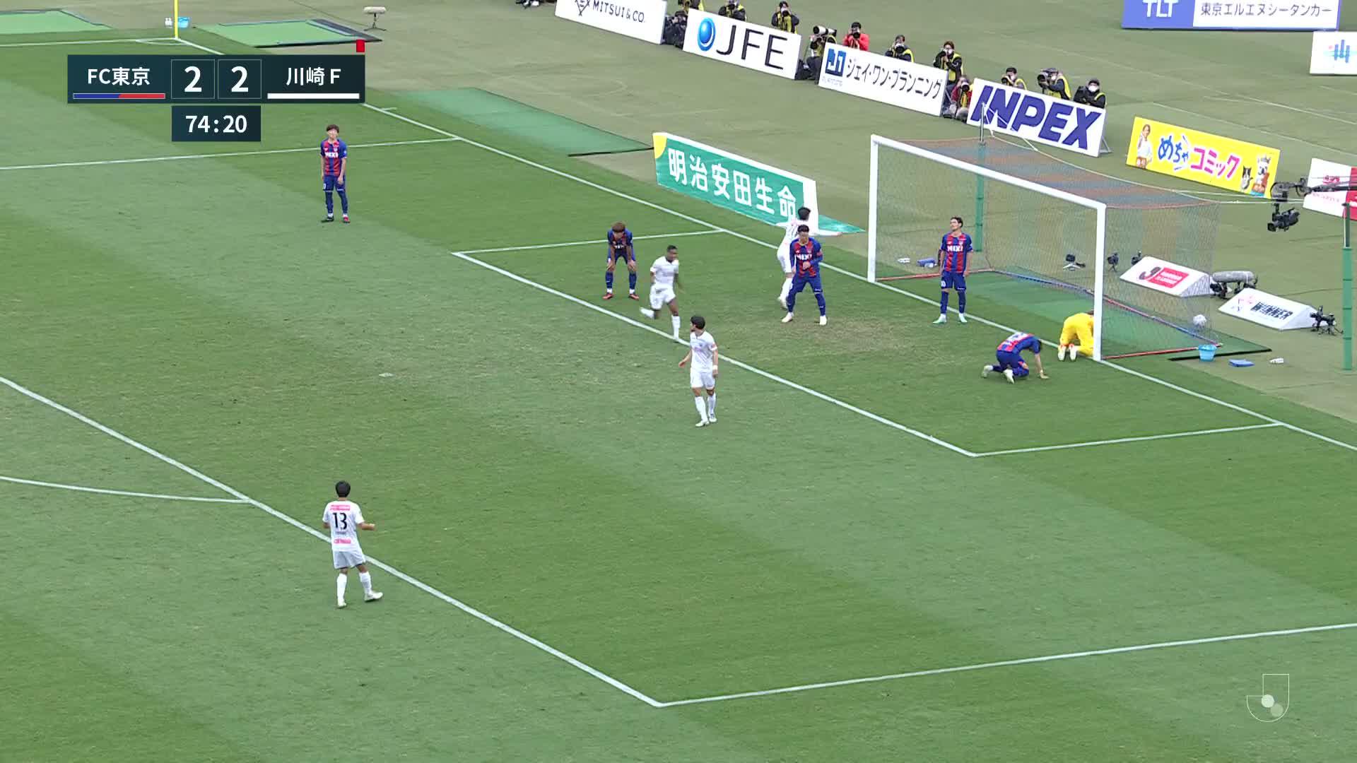 2 - 3 Goal by JAKUB SLOWIK | F.C.Tokyo VS Kawasaki Frontale | 2022 MEIJI YASUDA J1 LEAGUE Matchweek 34