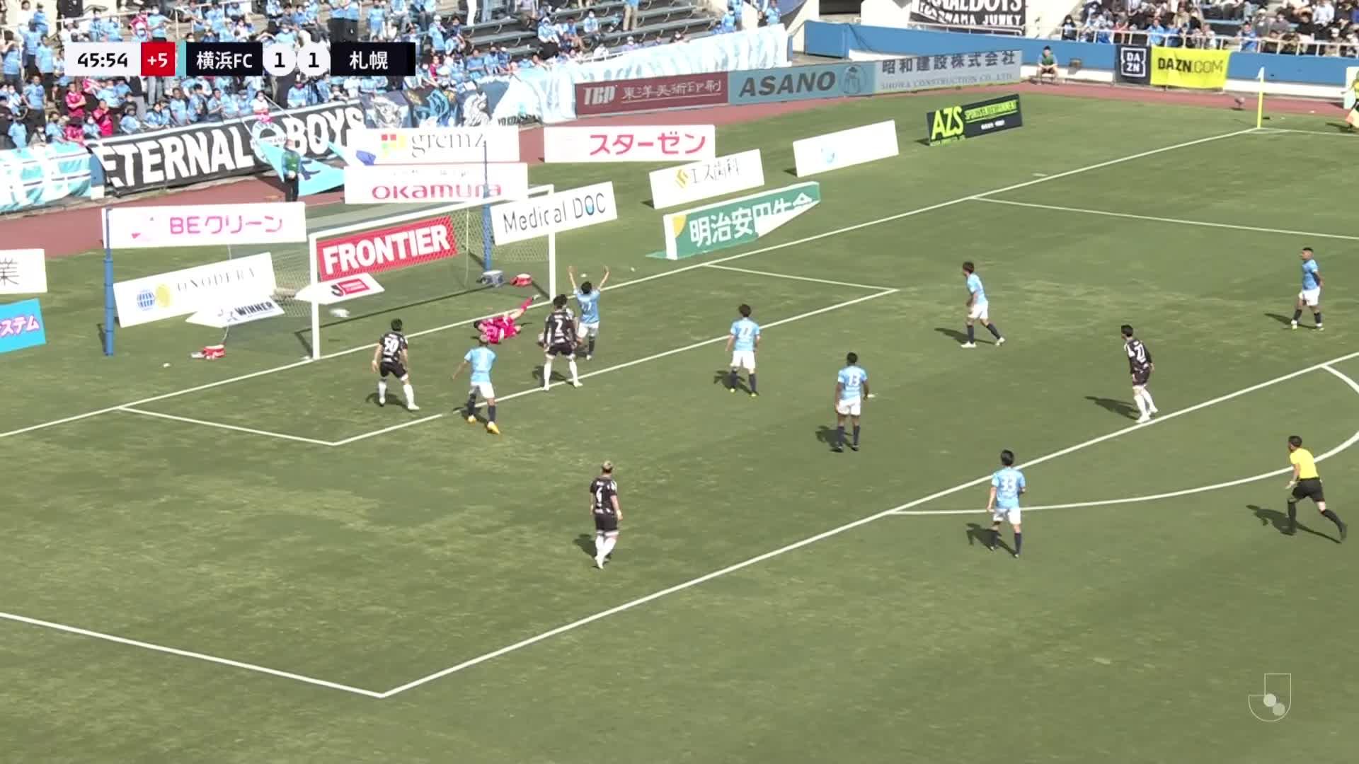 1 - 2 Goal by Tsuyoshi OGASHIWA | Yokohama FC VS Hokkaido Consadole Sapporo | 2023 MEIJI YASUDA J1 LEAGUE Matchweek 10