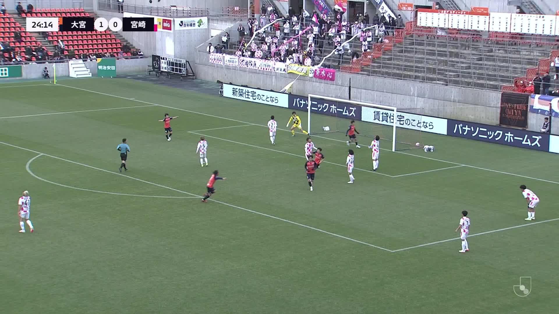 2 - 0 Goal by Kenyu SUGIMOTO | Omiya Ardija VS Tegevajaro Miyazaki | 2024 MEIJI YASUDA J3 LEAGUE Matchweek 6
