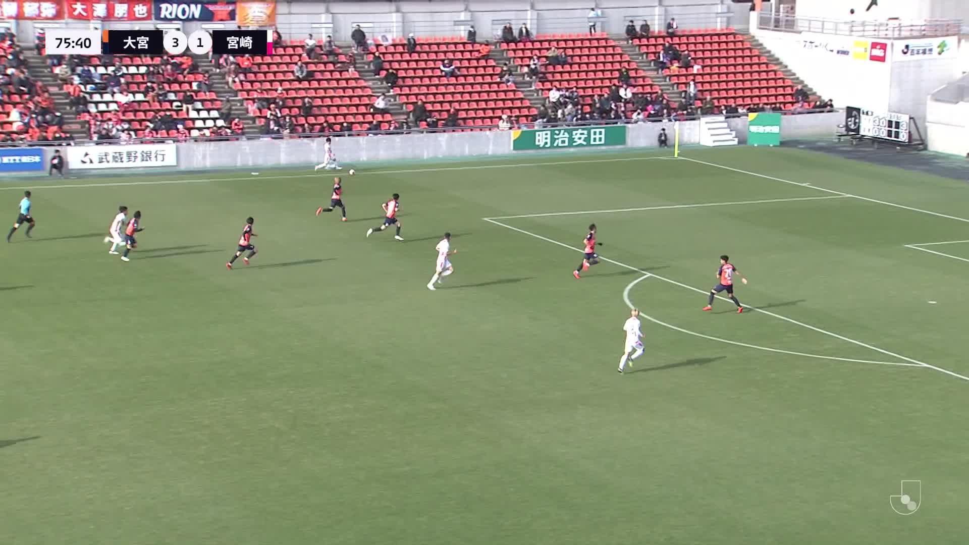 3 - 1 Goal by Keigo HASHIMOTO | Omiya Ardija VS Tegevajaro Miyazaki | 2024 MEIJI YASUDA J3 LEAGUE Matchweek 6
