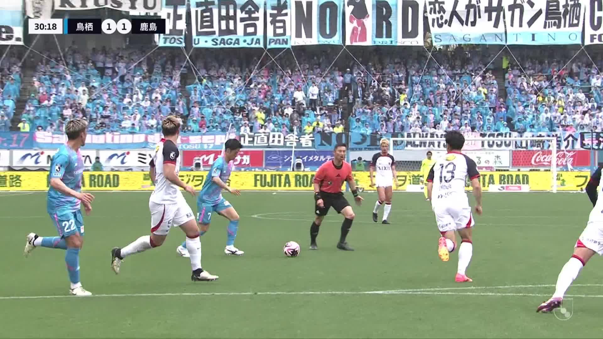 1 - 1 Goal by So KAWAHARA | Sagan Tosu VS Kashima Antlers | 2024 MEIJI YASUDA J1 LEAGUE Matchweek 9