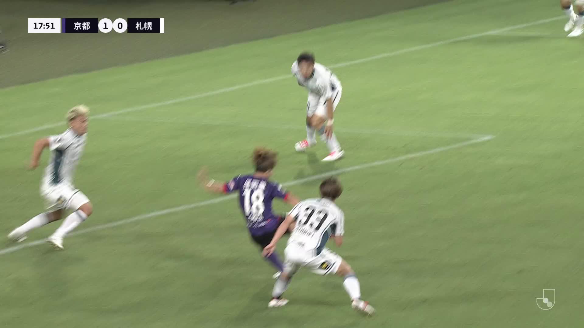 1 - 0 Goal by Temma MATSUDA | Kyoto Sanga F.C. VS Hokkaido Consadole Sapporo | 2024 MEIJI YASUDA J1 LEAGUE Matchweek 18